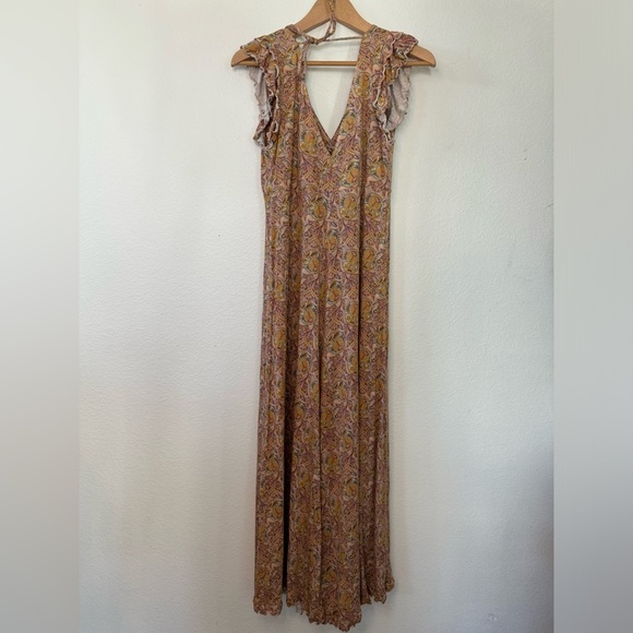 ANTHROPOLOGIE Matilda Paisley Ruffle Lettuce edge Wide Leg Romper Jumper Size XS - Picture 11 of 12